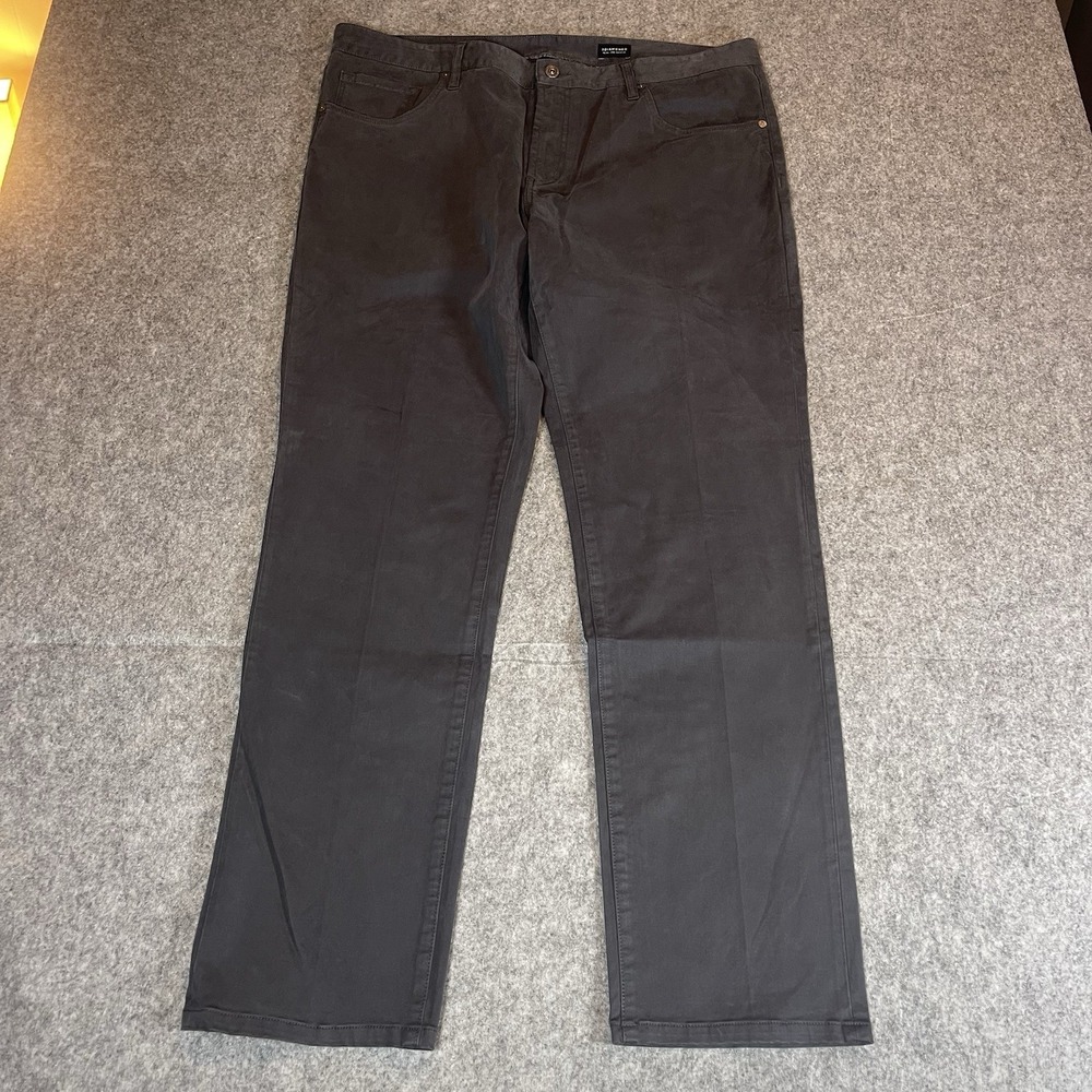 7Diamonds Clifton Slim Straight Jeans Mens 38x32‎ Durable Stone Grey Chino Pant
